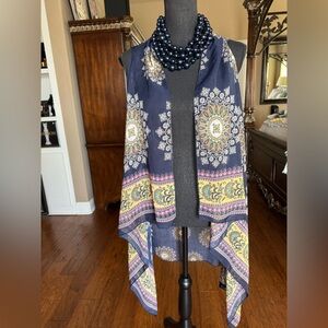 LVS Blue Open Cardigan‎
